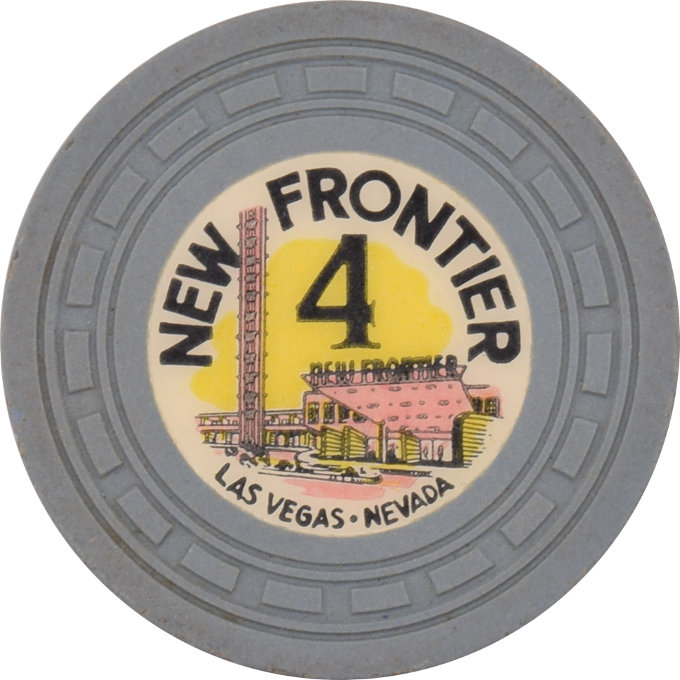 New Frontier Casino Las Vegas Nevada Roulette 4 Green Chip 1955