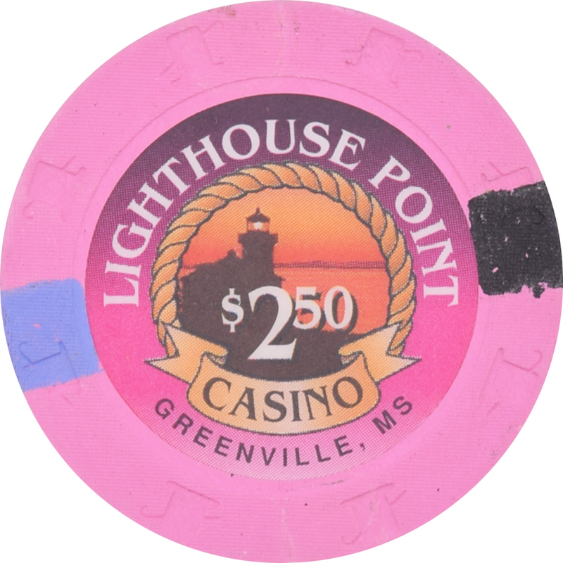Lighthouse Point Casino Greenville Mississippi $2.50 Chip