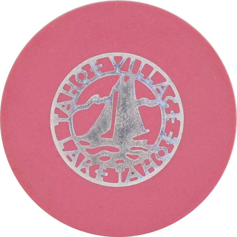 Tahoe Village Casino Lake Tahoe Nevada Pink Sailboat Roulette Chip 1946