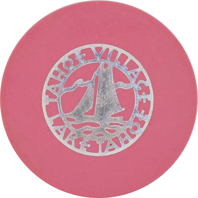 Tahoe Village Casino Lake Tahoe Nevada Pink Sailboat Roulette Chip 1946