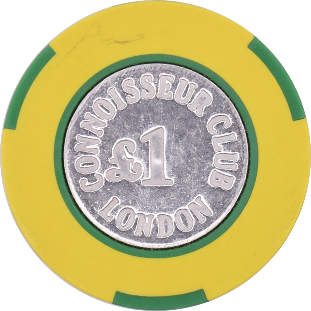 Connoisseur Club Casino London United Kingdom UK £1 Chip