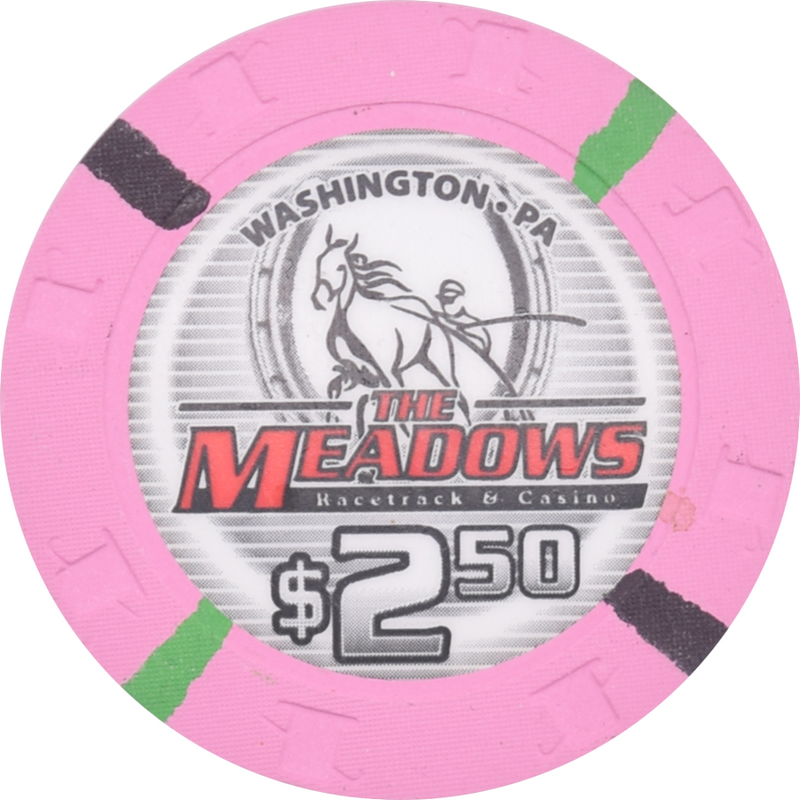 The Meadows Racetrack & Casino Washington Pennsylvania $2.50 Chip