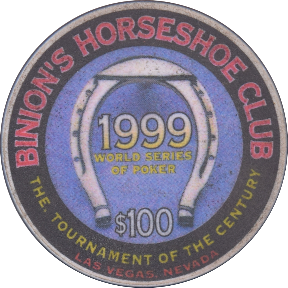 Horseshoe Club (Binion's) Casino Las Vegas Nevada $100 Benny Binion Chip 1999