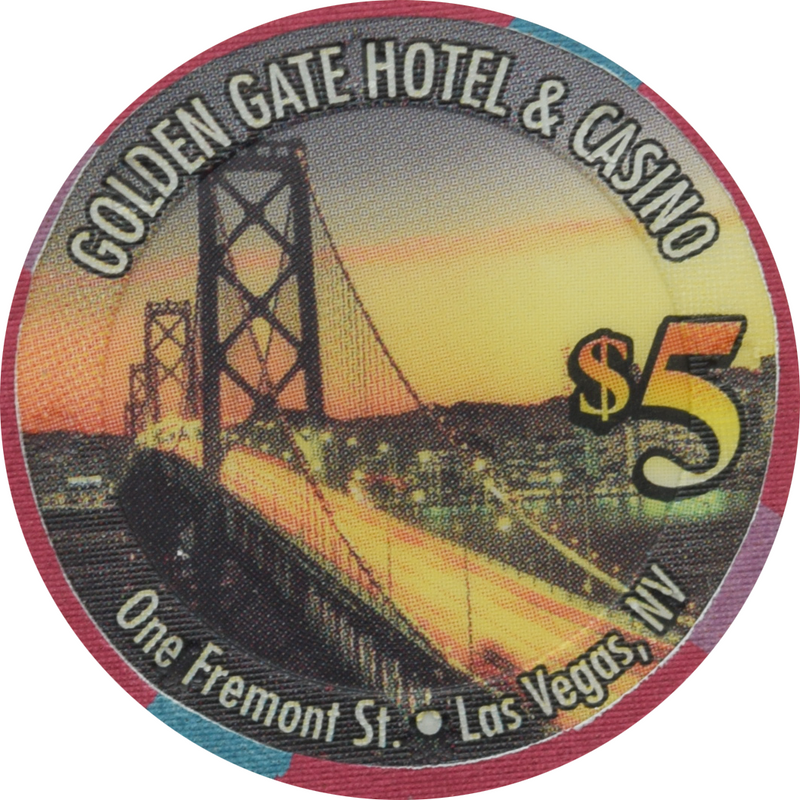 Golden Gate Casino Las Vegas Nevada $5 Chip 2004