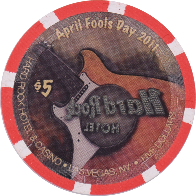 Hard Rock Casino Las Vegas Nevada $5 April Fools Day Chip 2011