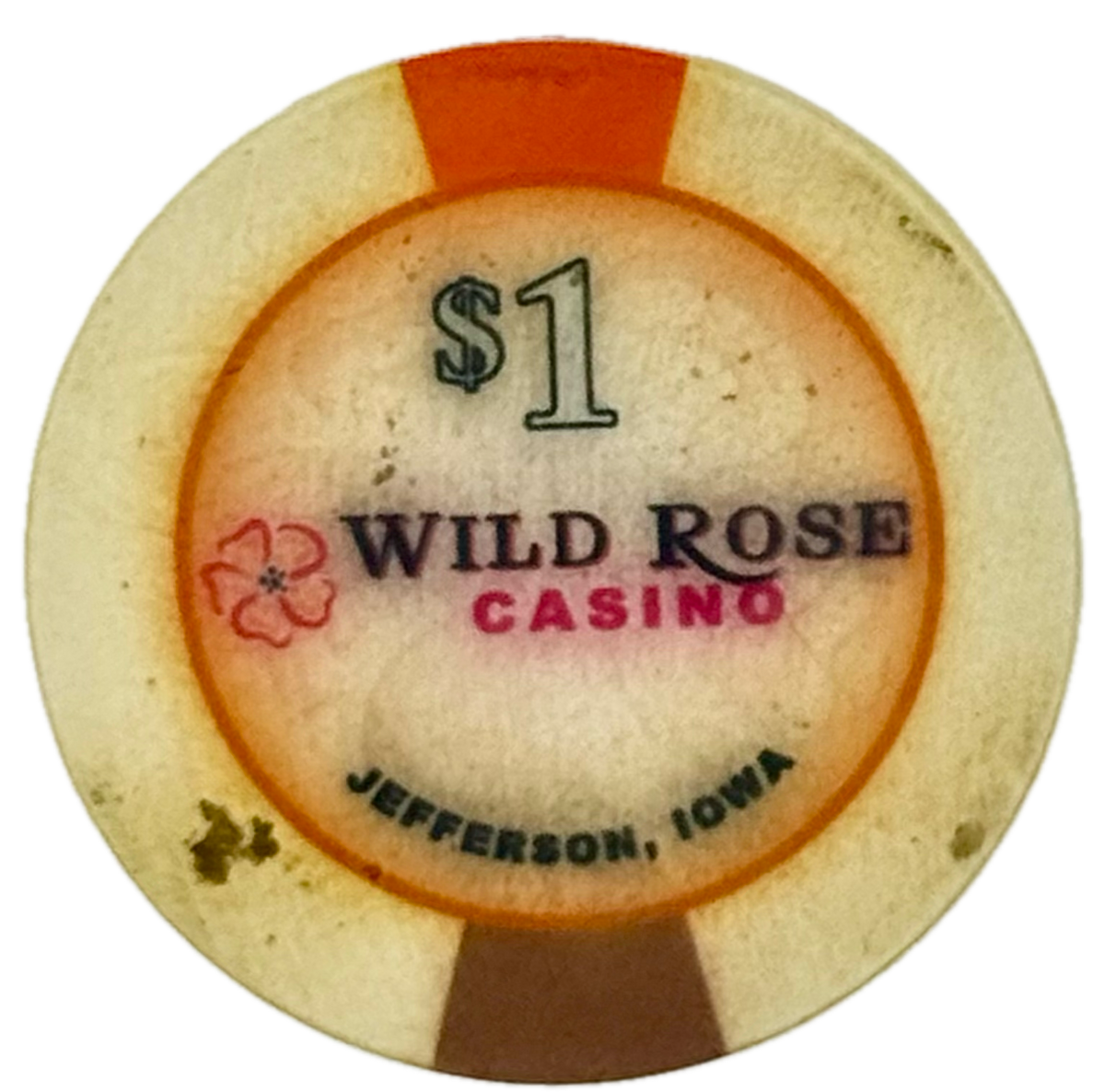 Wild Rose Casino Jefferson IA $1 Chip 2015