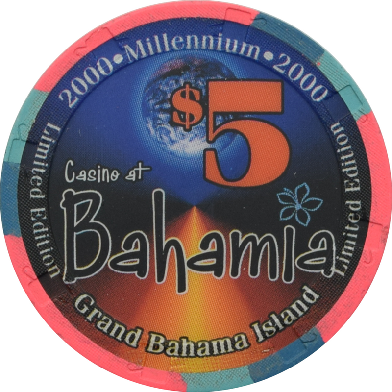 Bahamia Casino Freeport Bahamas $5 Millennium Chip