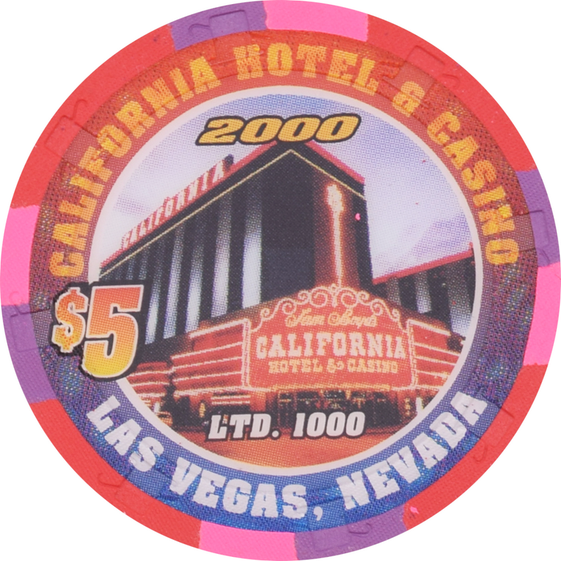 California Hotel Casino Las Vegas Nevada $5 Richard Petty Chip 2000