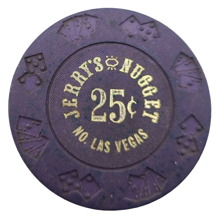 Jerry Nugget Casino N. Las Vegas Nevada 25¢ Chip 1970's