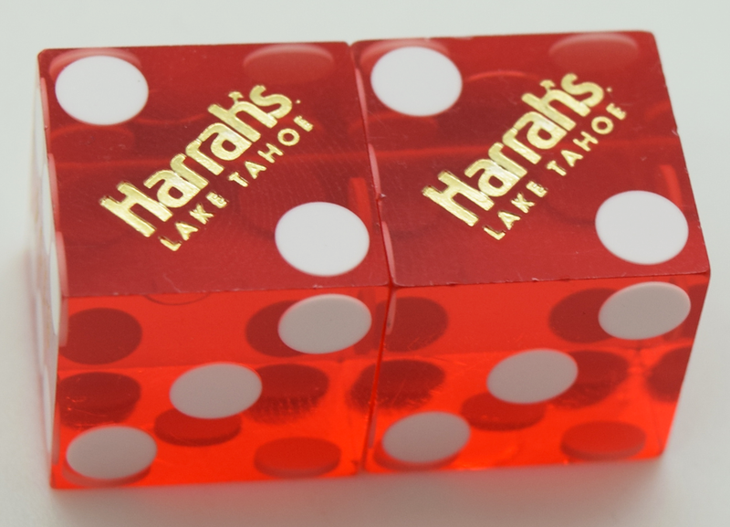 Harrah's Casino Lake Tahoe Nevada Used Pair of Dice