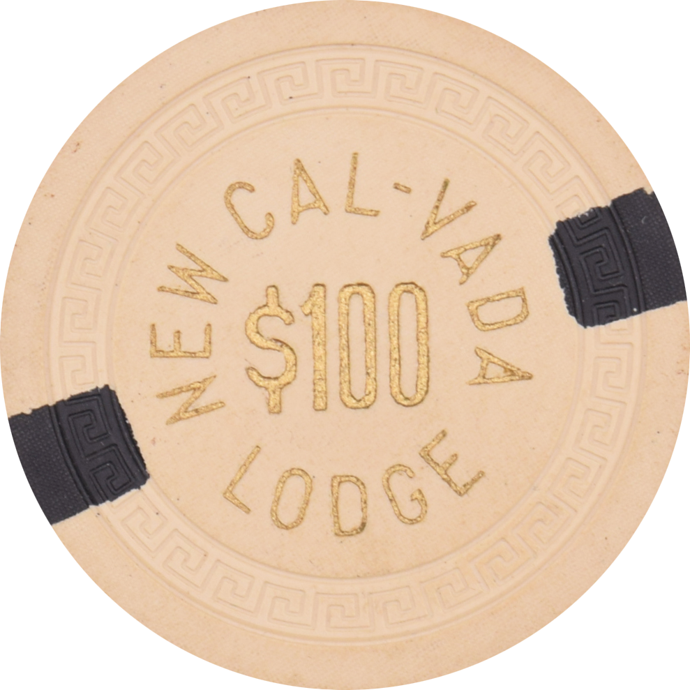 New Cal-Vada Lodge Casino Lake Tahoe Nevada $100 Chip 1950s