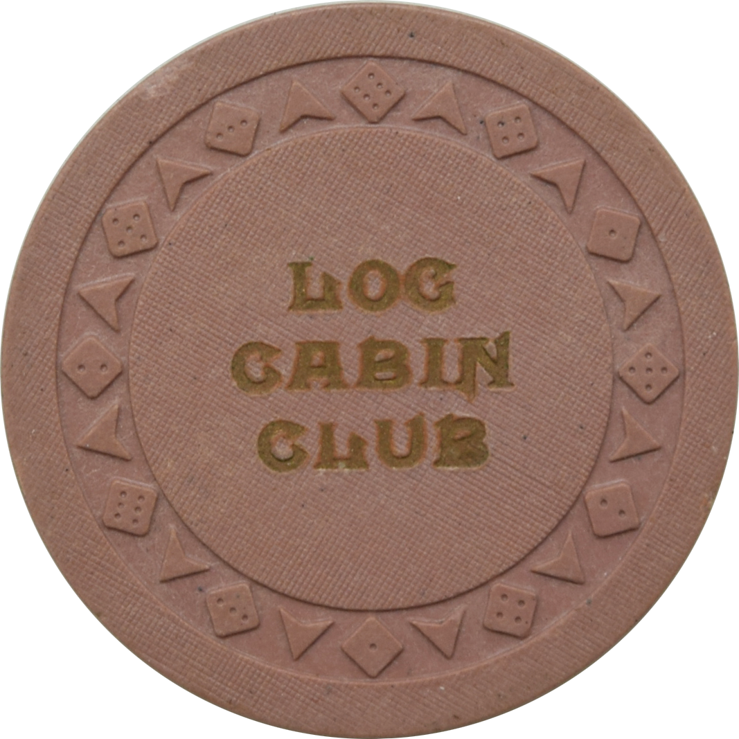 Log Cabin Club Casino Hawthorne Nevada Lt Purple Chip 1953