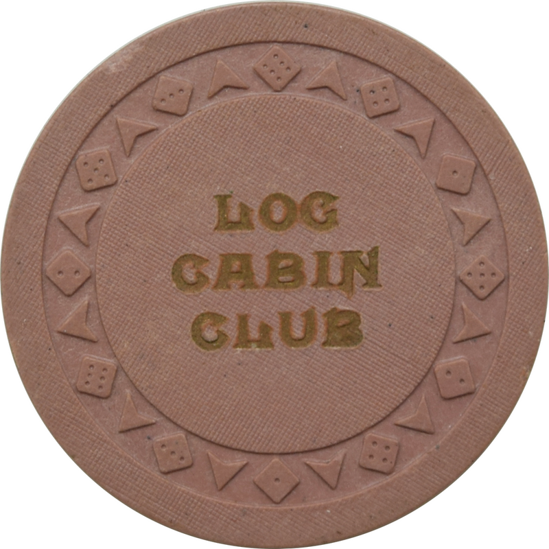 Log Cabin Club Casino Hawthorne Nevada Lt Purple Chip 1953