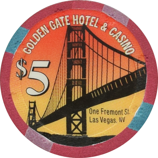 Golden Gate Casino Las Vegas Nevada $5 Chip 2000s