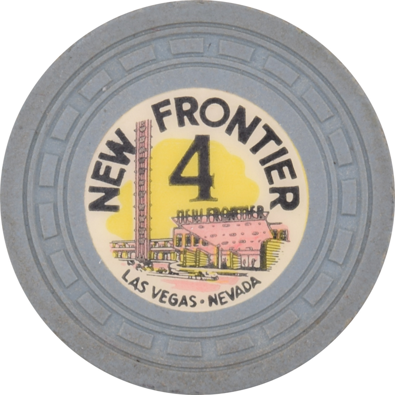 New Frontier Casino Las Vegas Nevada Roulette 4 Green Chip 1955