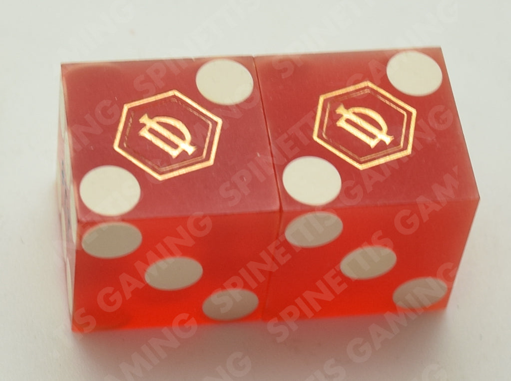 Desert Inn (DI) Casino Las Vegas Nevada Pair of Red Matching Number Dice