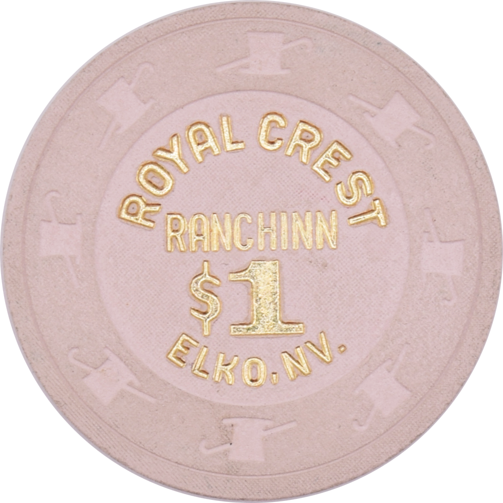 Royal Crest Ranchinn Casino Elko Nevada $1 Chip 1980