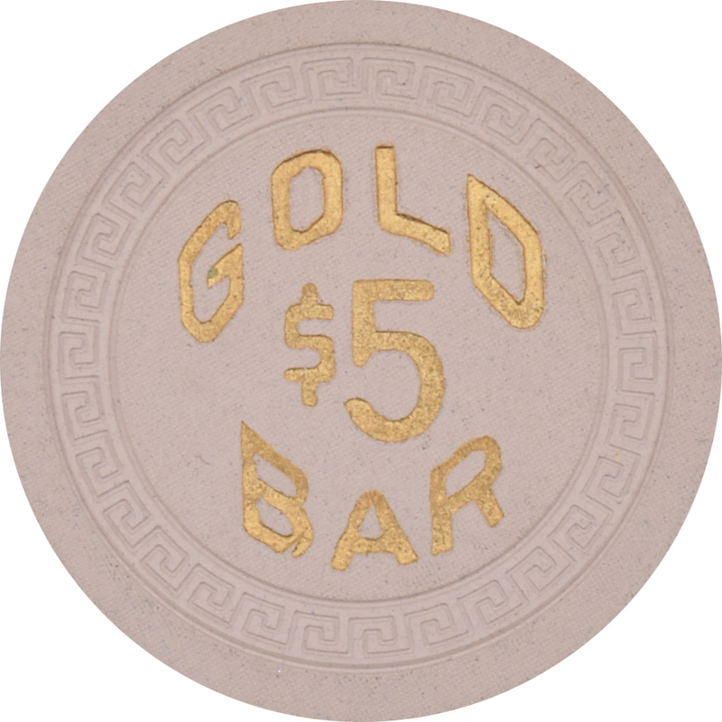Gold Bar Illegal Casino Deadwood South Dakota $5 Chip 1940s