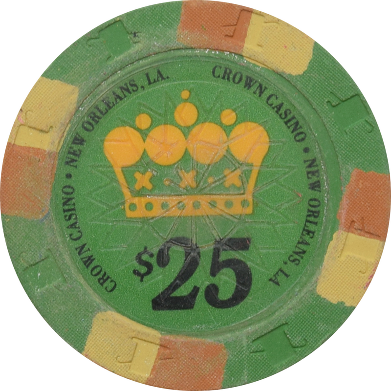 Crown Casino New Orleans Louisiana $25 Cancelled Chip