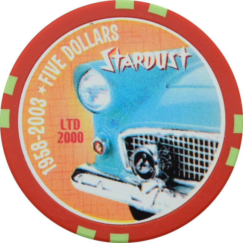 Stardust Casino Las Vegas Nevada $5 Ford Thunderbird Chip 2003