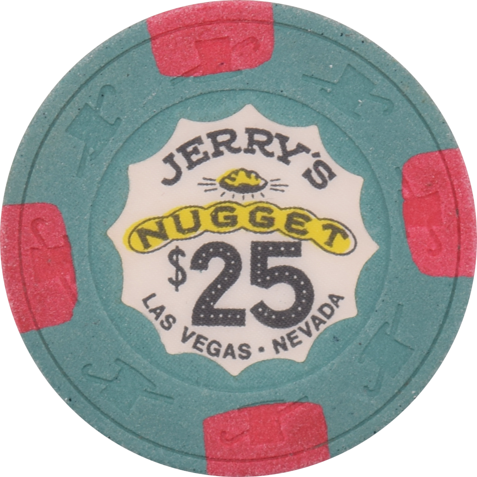 Jerry's Nugget Casino N. Las Vegas Nevada $25 Chip 1980s