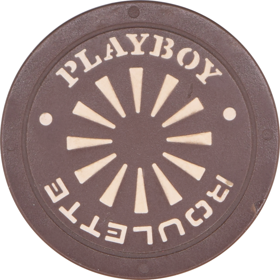 Playboy Casino Atlantic City New Jersey Brown Roulette Windmill Chip