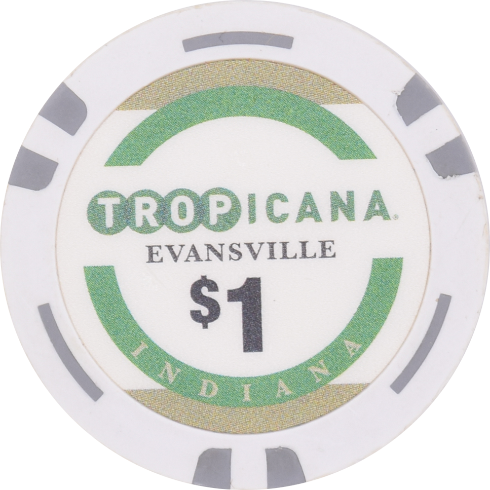 Tropicana Casino Evansville Indiana $1 Chip