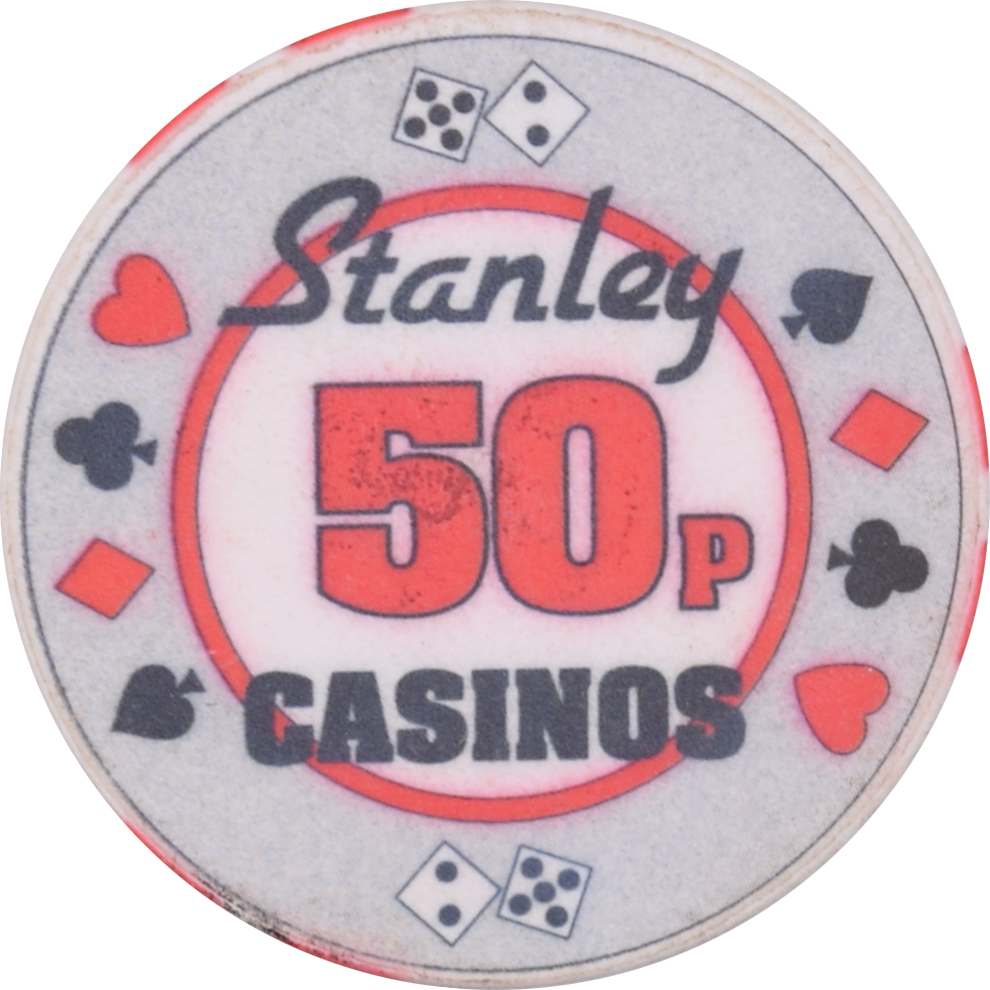 Stanley Casinos United Kingdom UK 50p Ceramic Chip