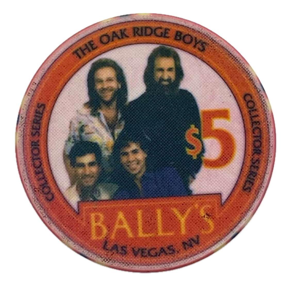Bally's Casino Las Vegas NV $5 Oak Ridge Boys Chip 1995