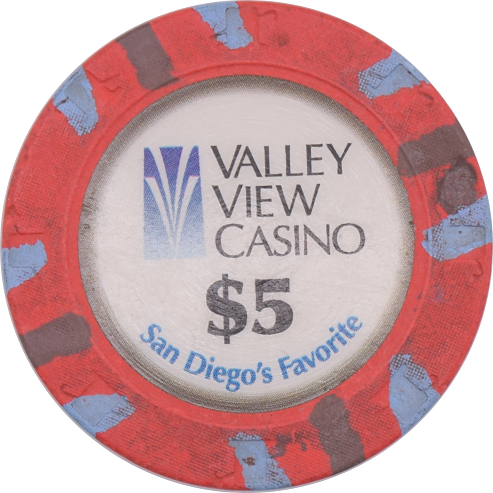 Valley View Casino Valley Center California $5 Chip