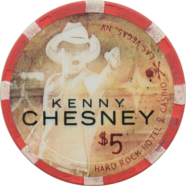 Hard Rock Casino Las Vegas Nevada $5 Kenny Chesney Chip 2015