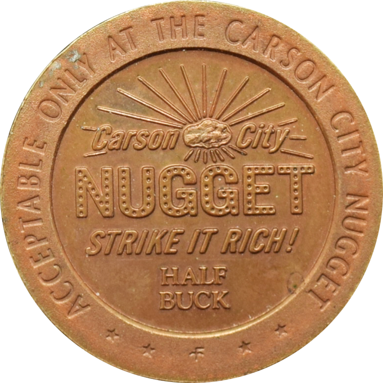 Carson City Nugget Casino Carson City Nevada 50 Cent Gaming Token 1967