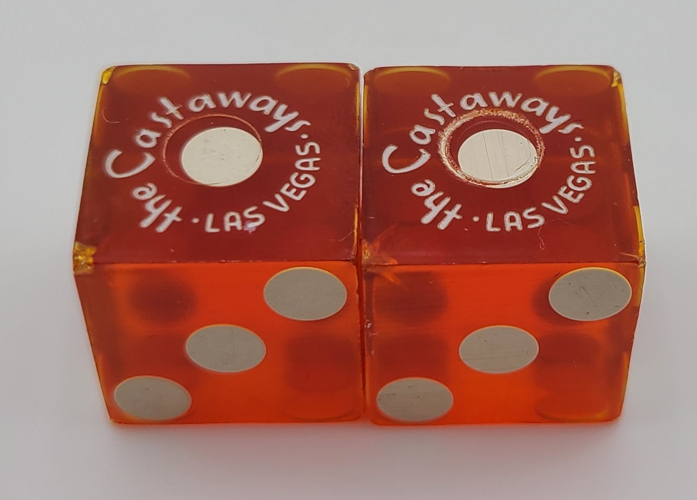 Castaways Casino Las Vegas Nevada Pair of Used Dice 1960's