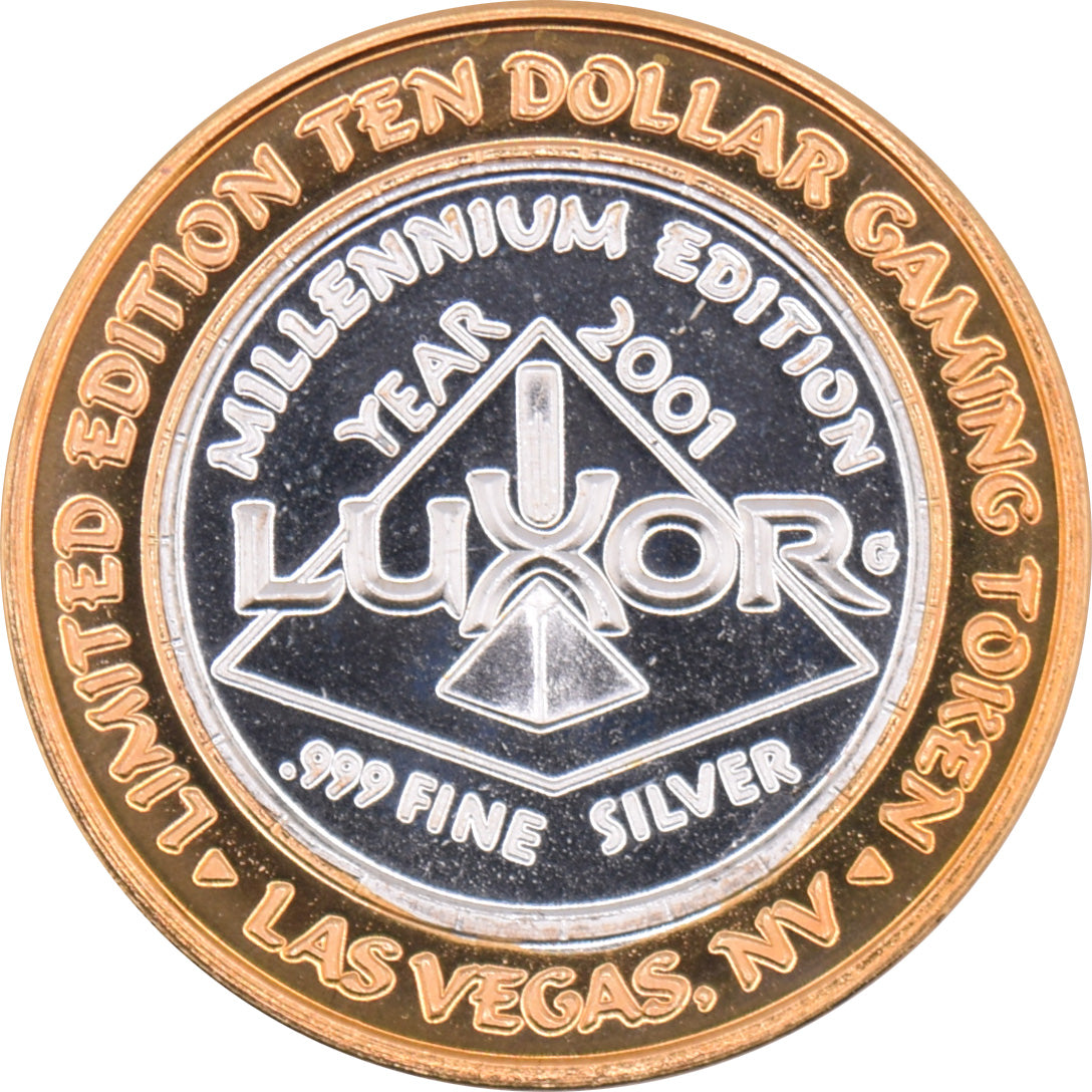 Luxor Casino "Millennium Edition - Isis" $10 Silver Strike .999 Fine Silver 2000