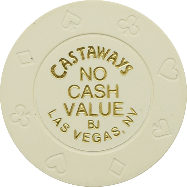 Castaways Casino Las Vegas Nevada White No Cash Value Chip 2003
