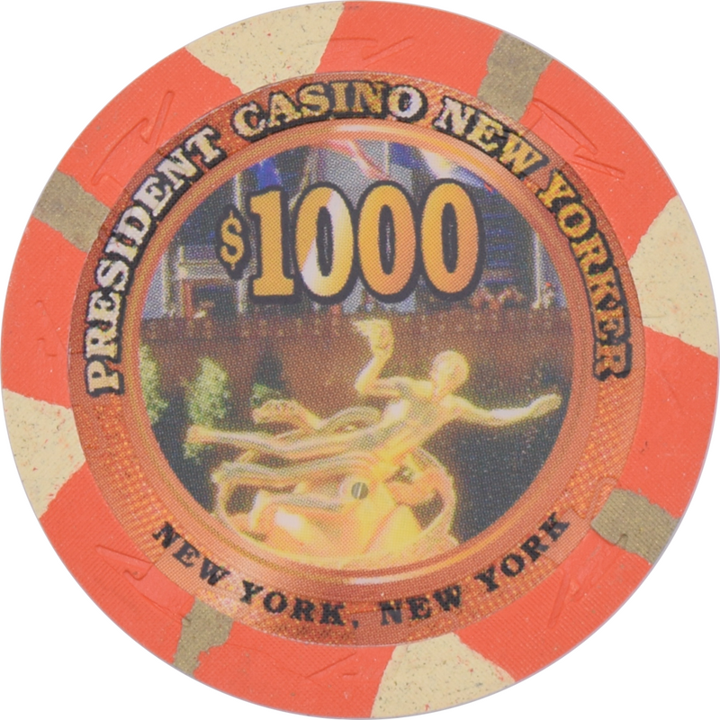 President Casino New Yorker New York New York $1000 Secondary Chip