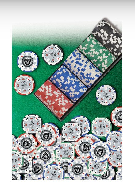 Las Vegas Raiders Casino Style 100 Piece Poker Set