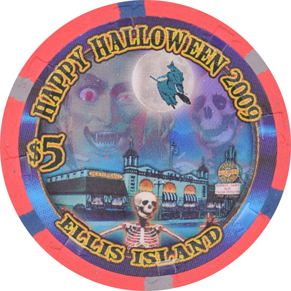 Ellis Island Casino Las Vegas Nevada $5 Halloween Chip 2009