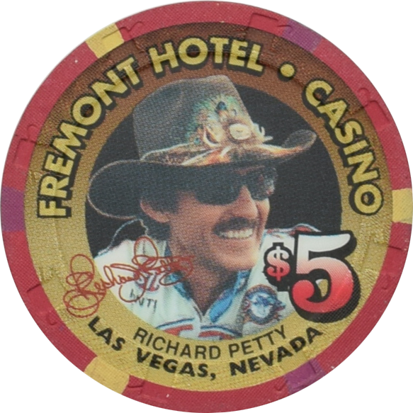 Fremont Casino Las Vegas Nevada $5 Richard Petty Chip 1999