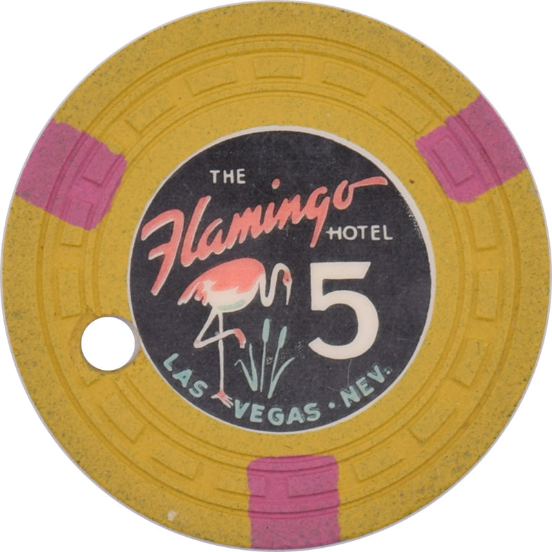 Flamingo Casino Las Vegas Nevada $5 Cancelled Chip 1948