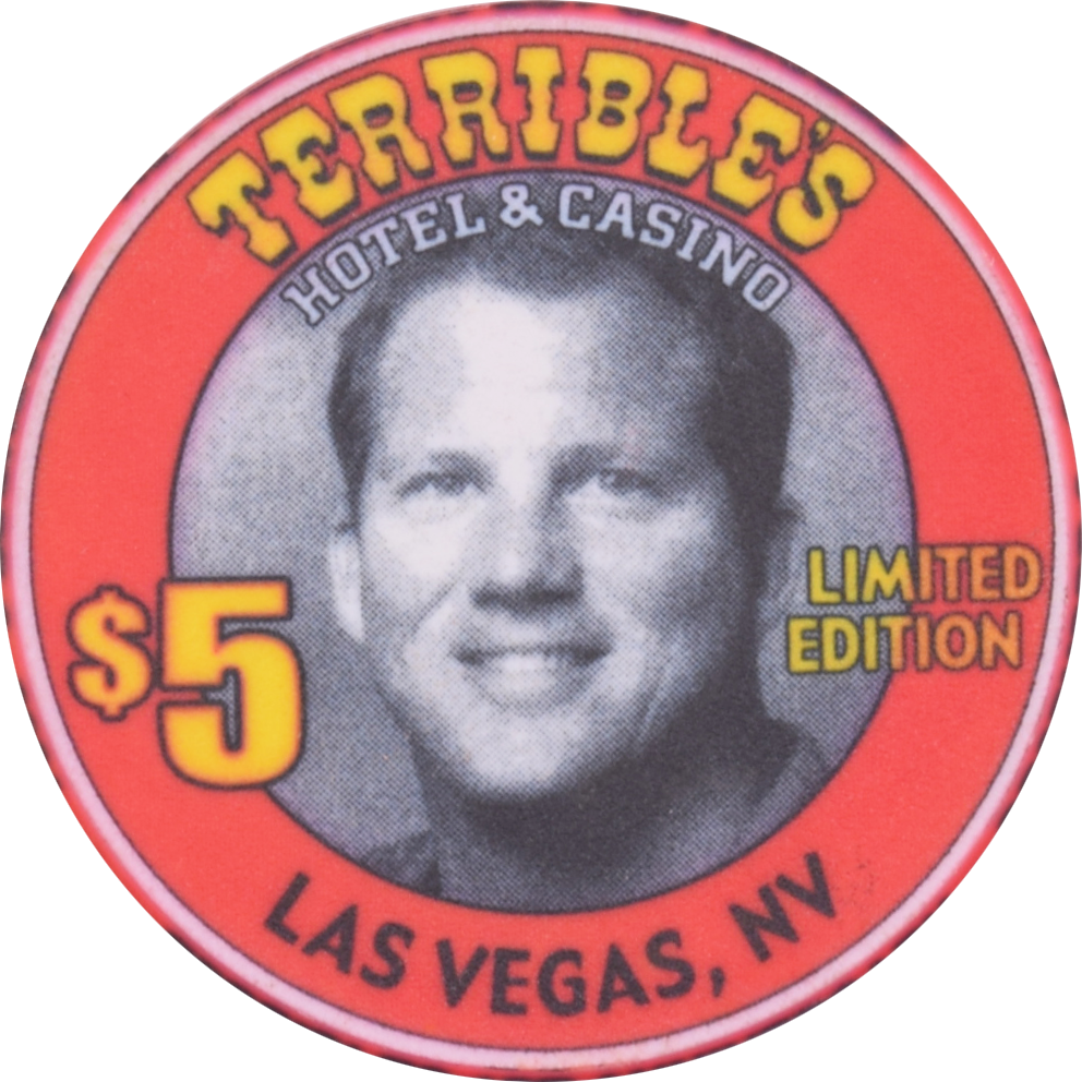 Terrible's Hotel Casino Las Vegas Nevada $5 Troy Herbst 1 Anniversary Chip 2001