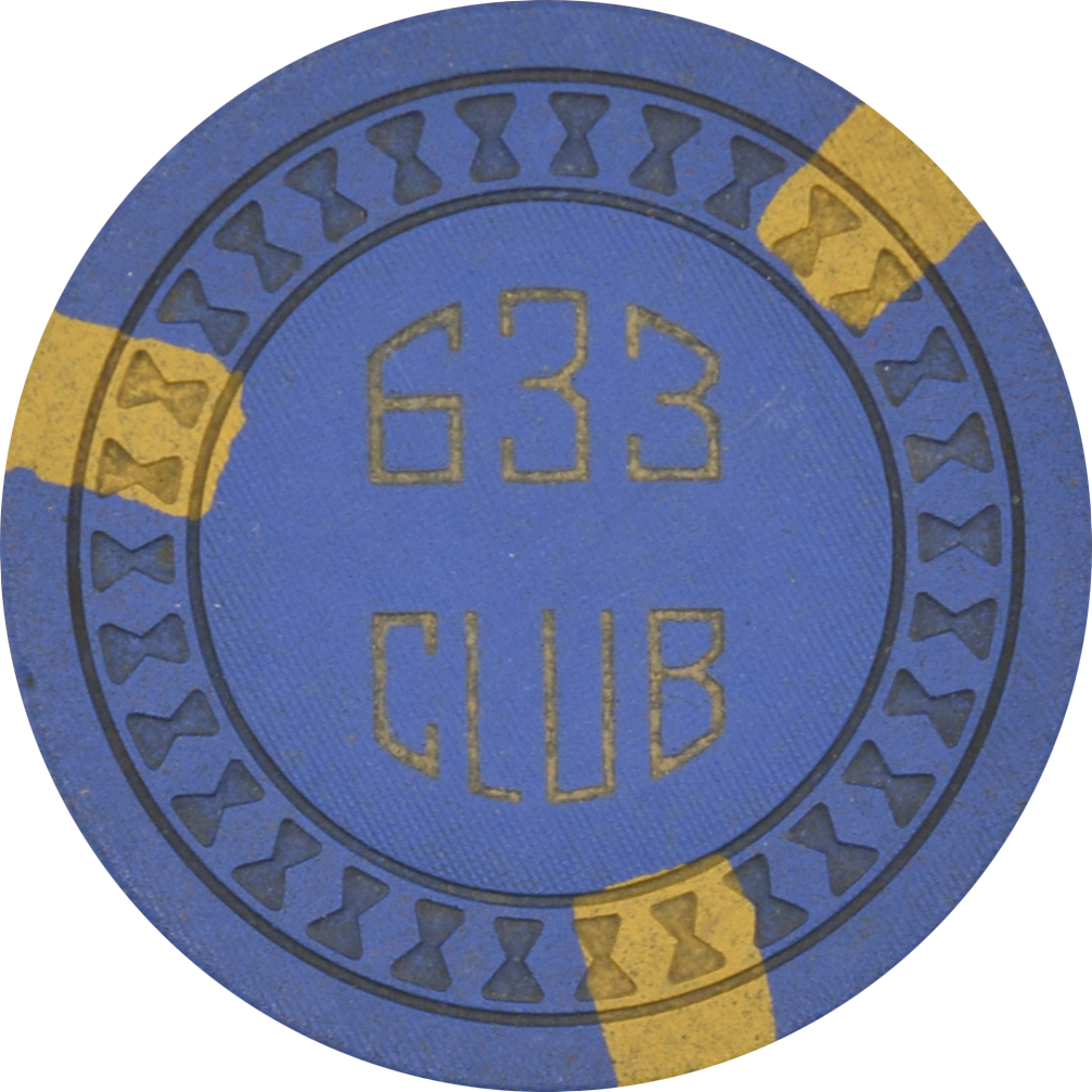 633 Club/Flamingo Club Illegal Casino Newport Kentucky Blue NCV Chip