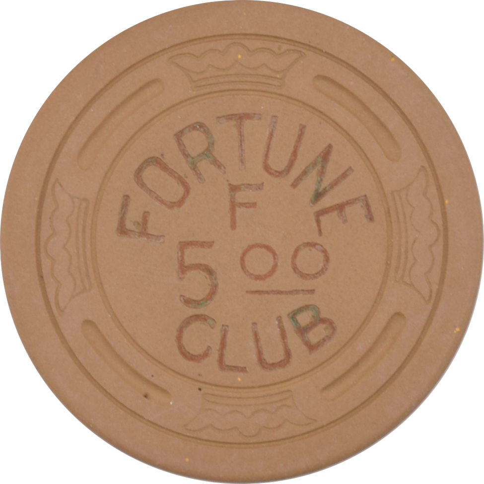 Fortune Club Casino Gardena California $5 Chip