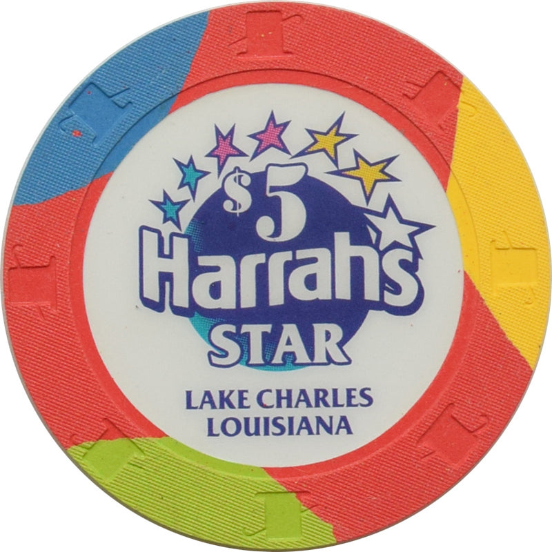 Harrah's Star Casino Lake Charles Louisiana $5 Chip