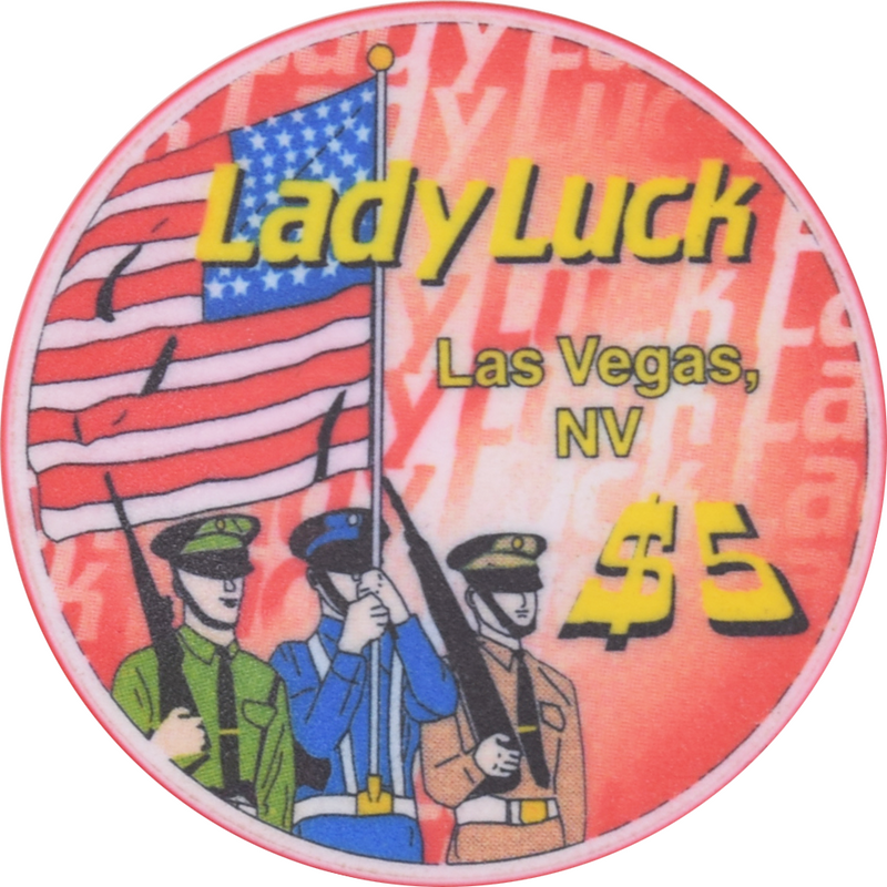 Lady Luck Casino Las Vegas Nevada $5 Memorial Day Chip 1997