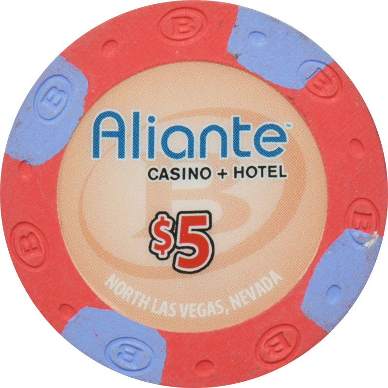Aliante Casino + Hotel N. Las Vegas Nevada $5 Chip 2016