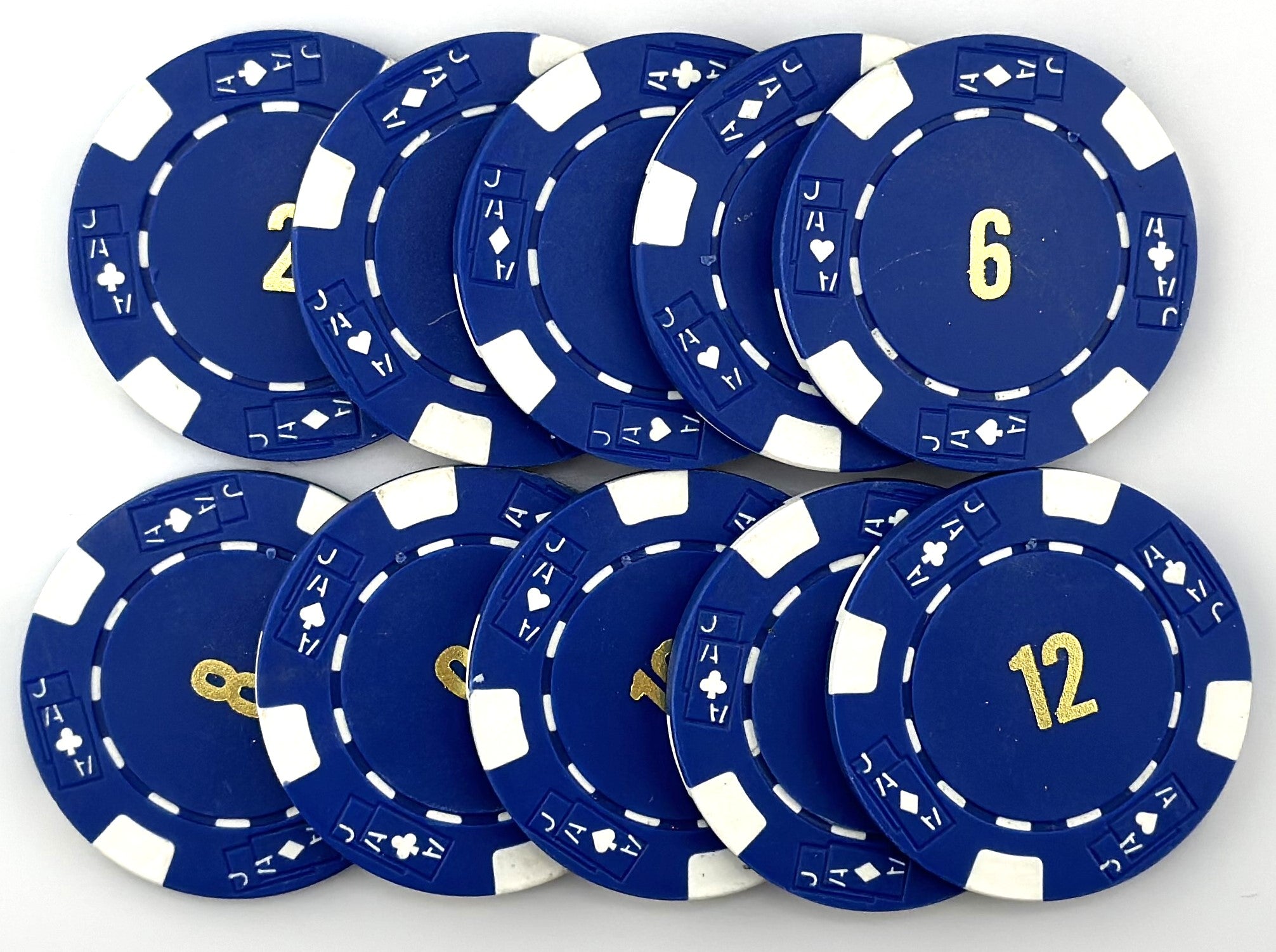 Sequential Mixed Game Poker Chips (2-12)