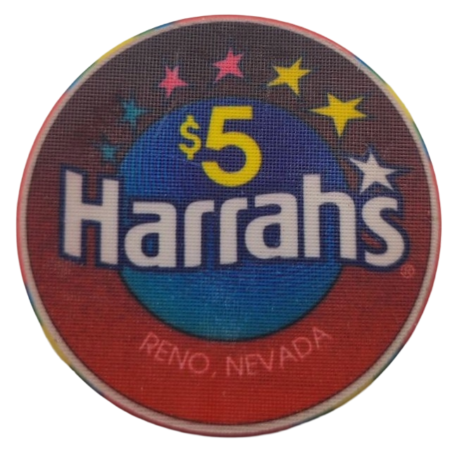 Harrah's Casino Reno Nevada $5 Chip 1994 Planet Hollywood Grand Opening