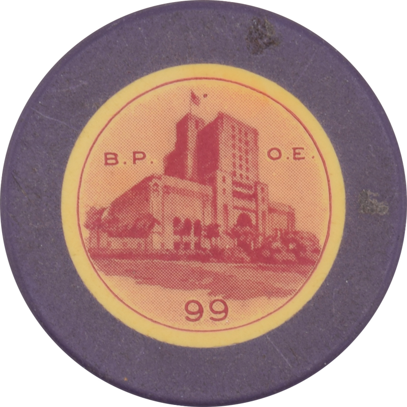 BPOE Elks 0099 Los Angeles California 25 Cent Chip