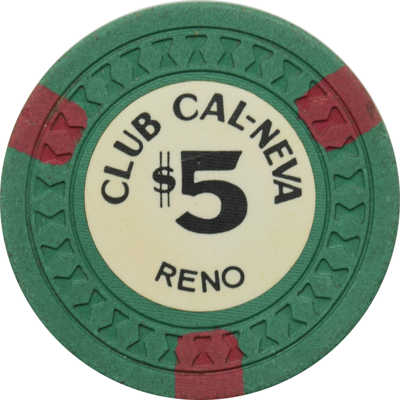 Club Cal-Neva Casino Reno Nevada $5 Chip 1960s